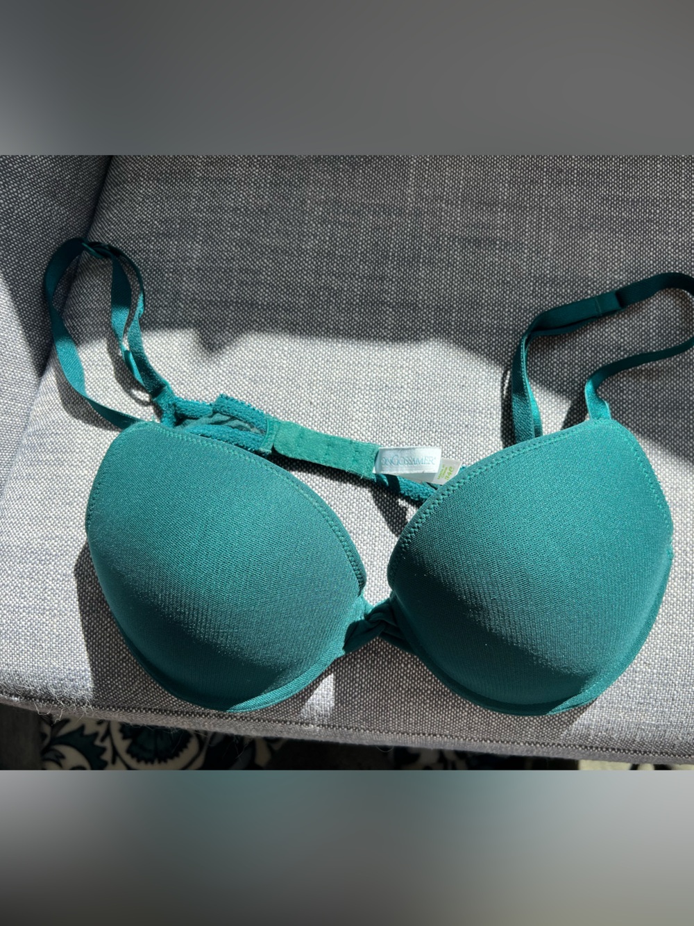 On Gossamer- Teal Padded Underwire Bra - size 34C- Women Intimates